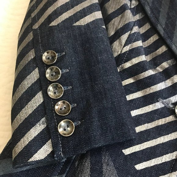 Vintage Custo denim and silver blazer - Picture 3 of 4